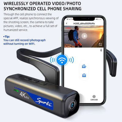 Wifi Headset 4K Camera Sport Action Camera Mini Wearable Camera Support Wifi Multi-Frame Video Recording