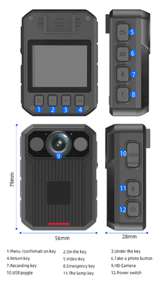 Full-color Starlight Night Vision WIFI Wireless Body Worn Camera Full HD 1080P Outdoor Security Body Cam