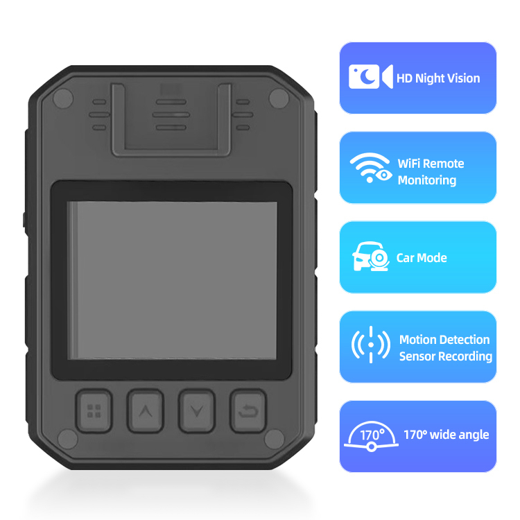 OEM/ODM Security Body Worn Camera Full-Color Night Vision Mini HD 4G WIFI Worn Camera H.264 Video for Outdoor Sample Available
